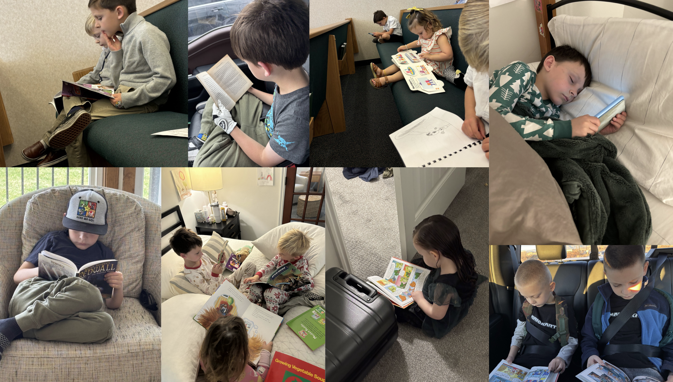 Chart illustrating reading as a parent