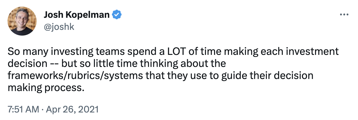 Tweet referenced in Getting Out Of Their Own Way section