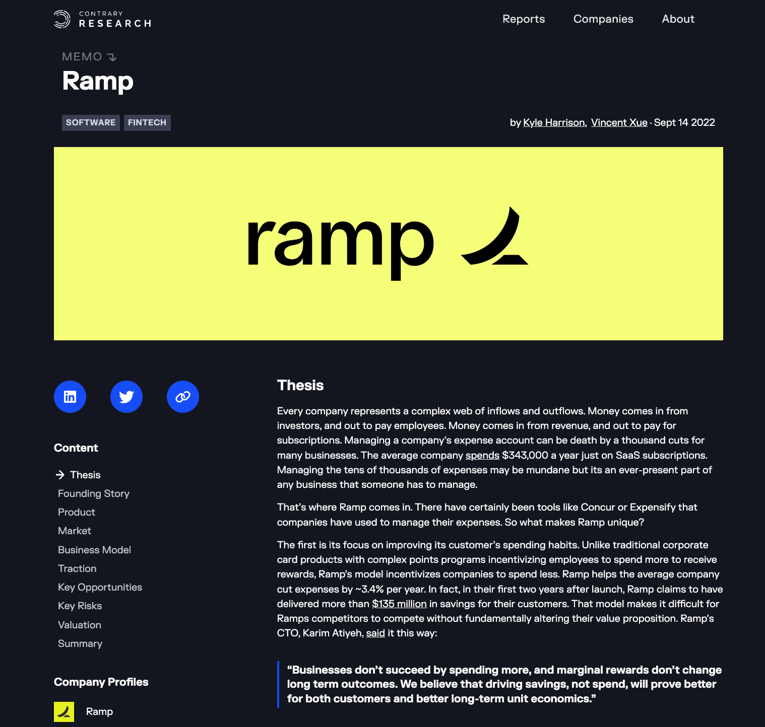 Contrary Research: Ramp