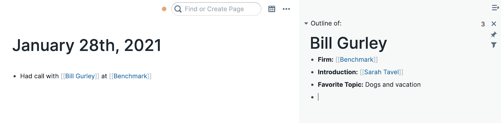 Screenshot demonstrating side bar