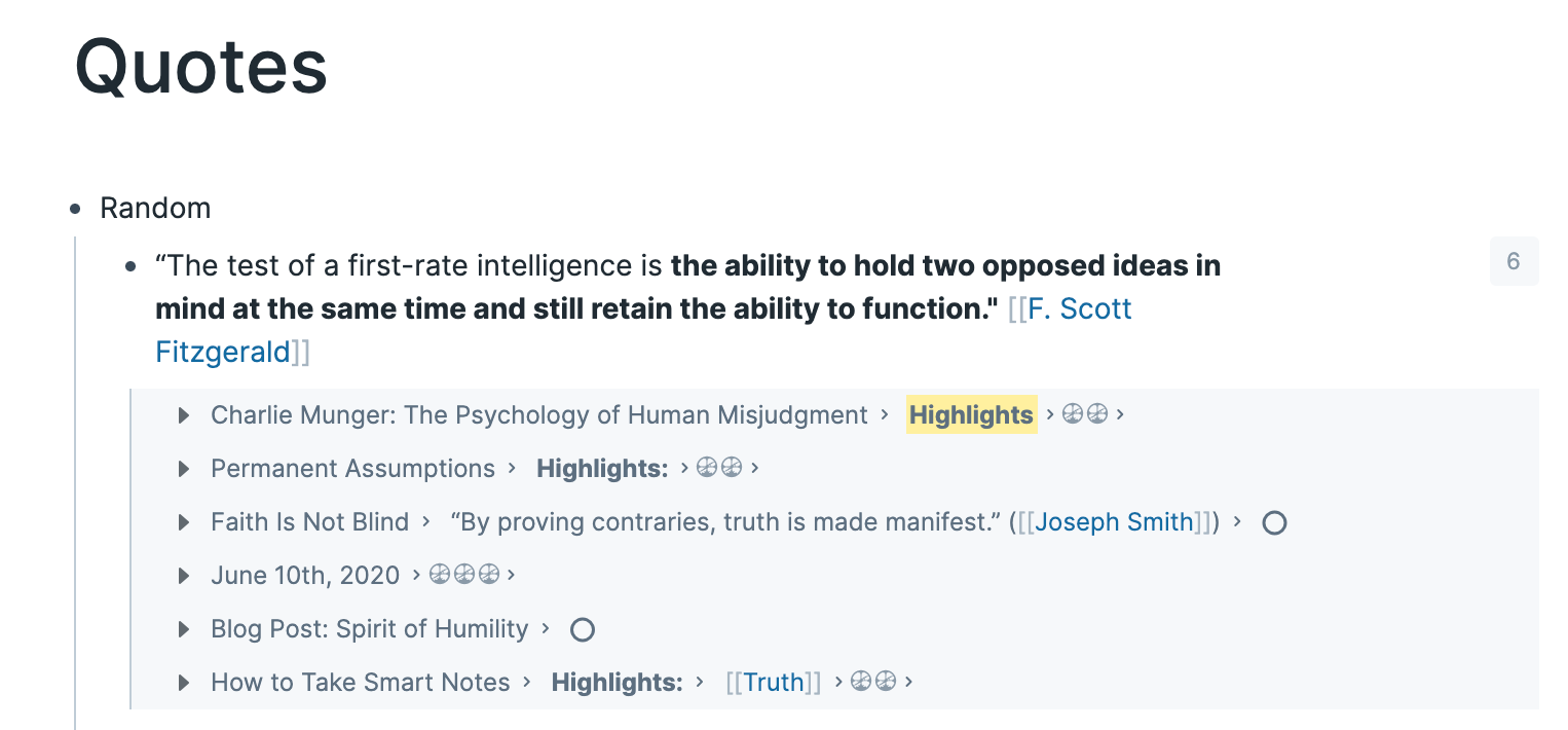 Quote card from Block References section